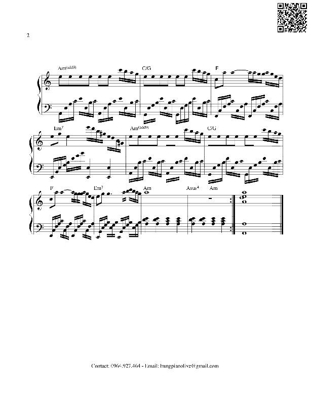 Page 2 of Sheet music PDF Sống xa anh chẳng dễ dàng - Mr. Siro