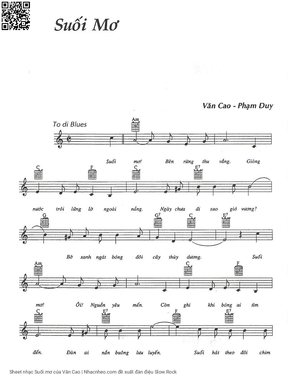 Page 5 of Sheet music PDF Suối mơ - Văn Cao