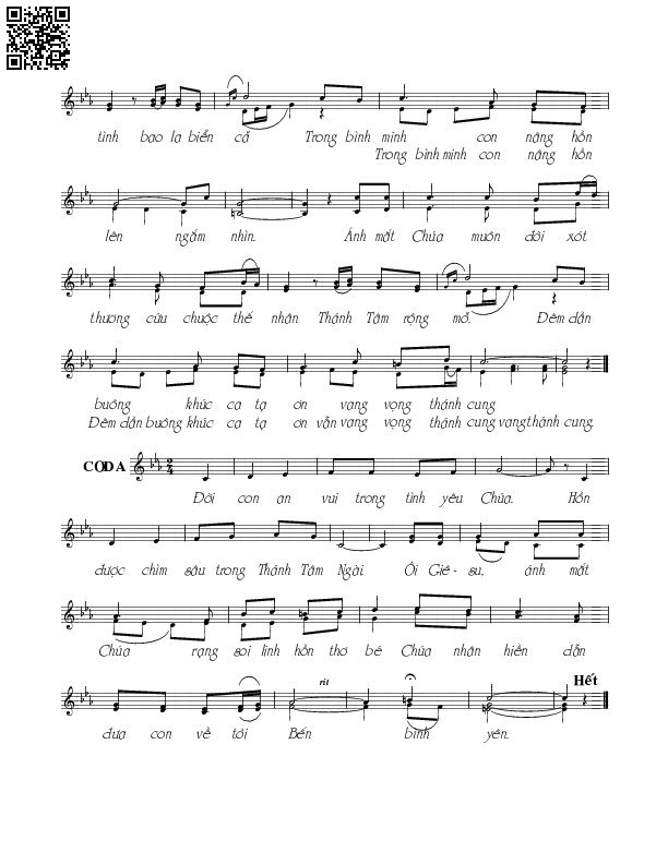 Page 2 of Sheet music PDF Suối nguồn xót thương - Hải Triều