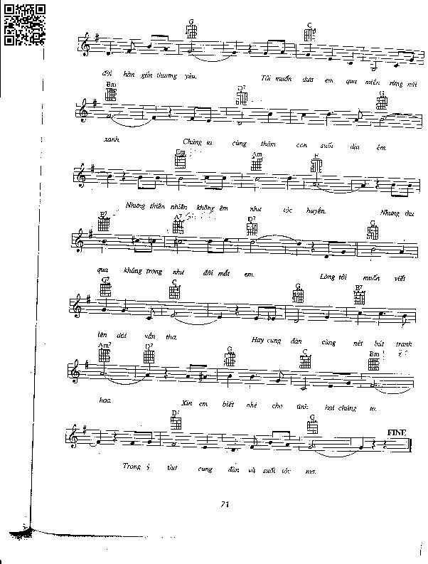 Page 2 of Sheet music PDF Suối tóc - Văn Phụng
