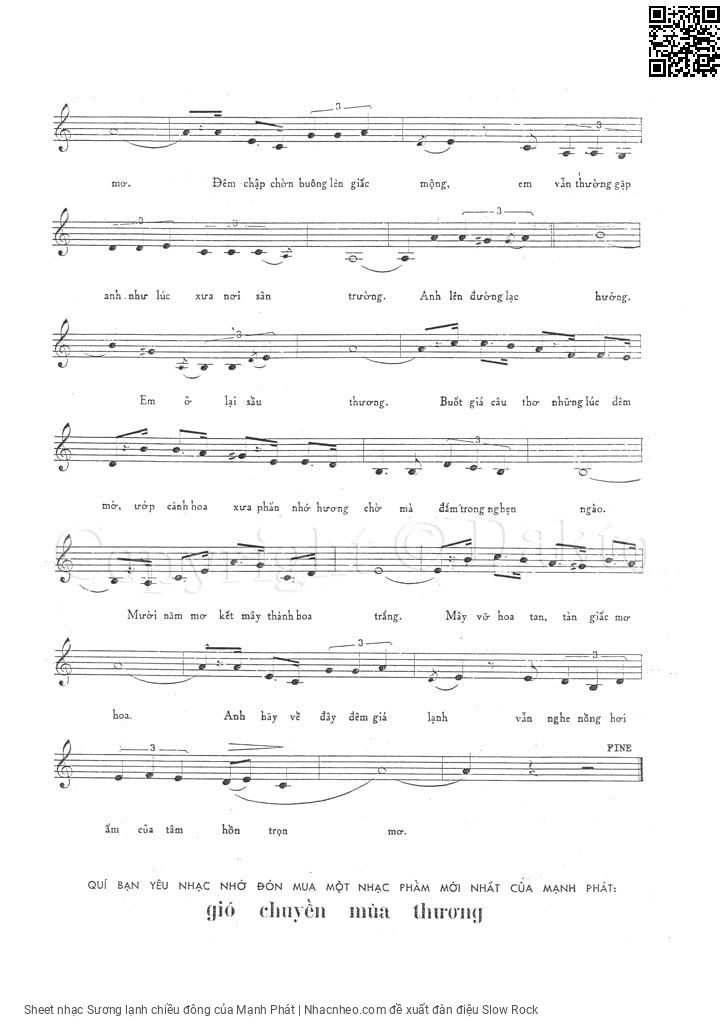 Page 6 of Sheet music PDF Sương lạnh chiều đông - Mạnh Phát