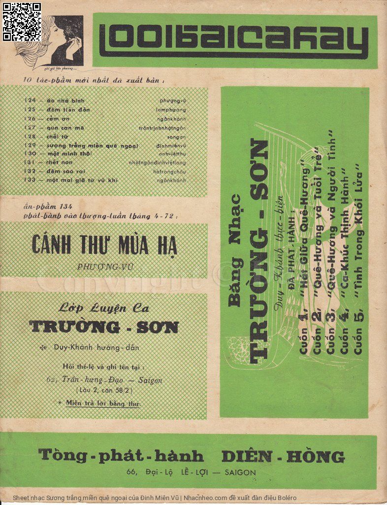 Page 4 of Sheet music PDF Sương trắng miền quê ngoại - Đinh Miên Vũ