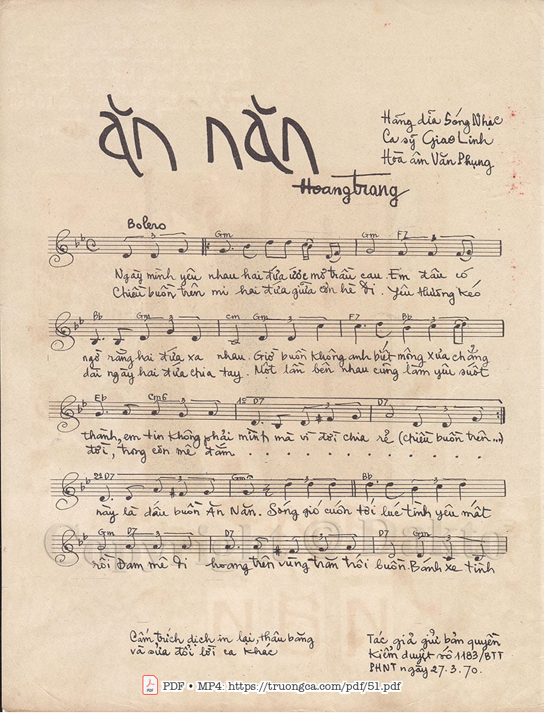 Page 2 of Sheet music PDF Ăn năn - Hoàng Trang