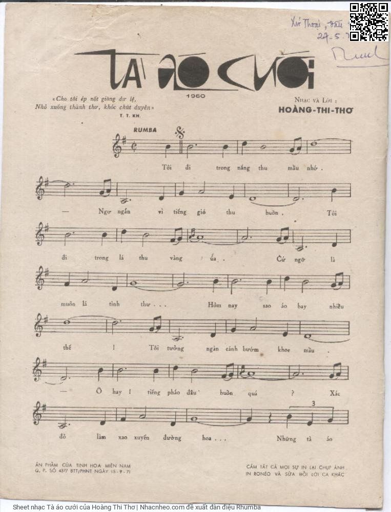 Page 2 of Sheet music PDF Tà áo cưới - Hoàng Thi Thơ