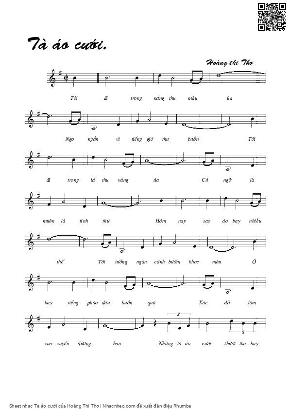 Page 5 of Sheet music PDF Tà áo cưới - Hoàng Thi Thơ