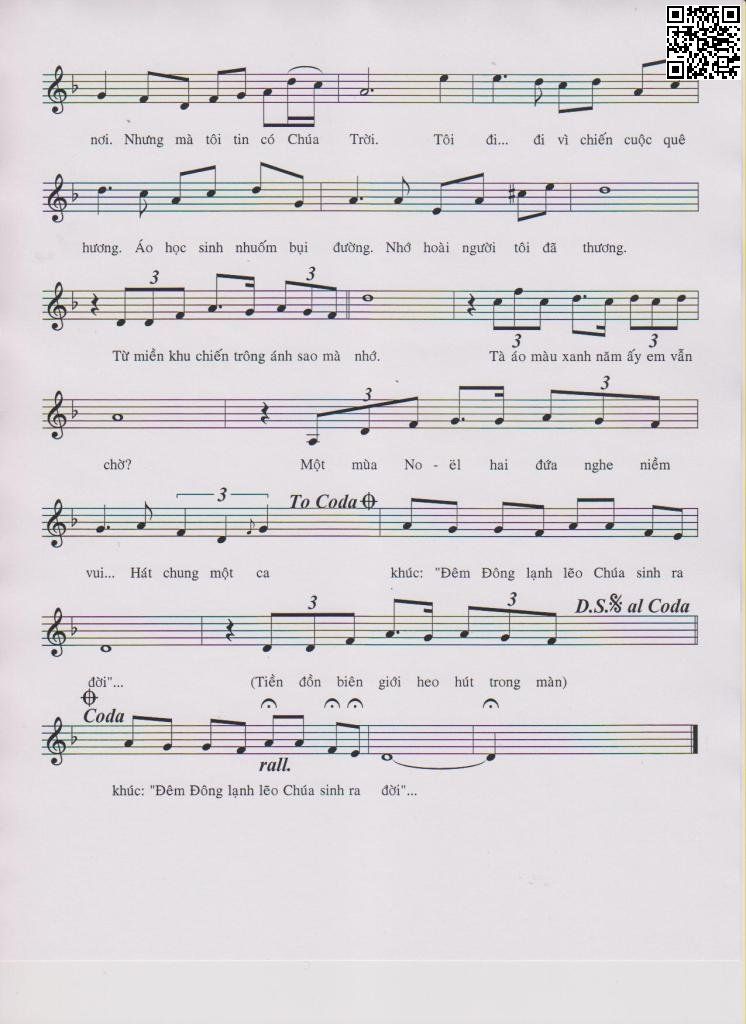 Page 2 of Sheet music PDF Tà áo đêm Noel - Tuấn Lê
