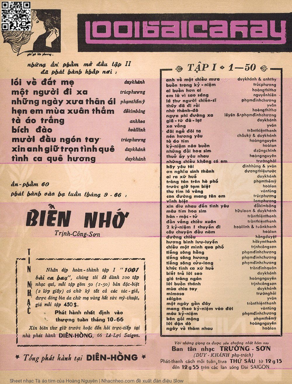 Page 4 of Sheet music PDF Tà áo tím - Hoàng Nguyên