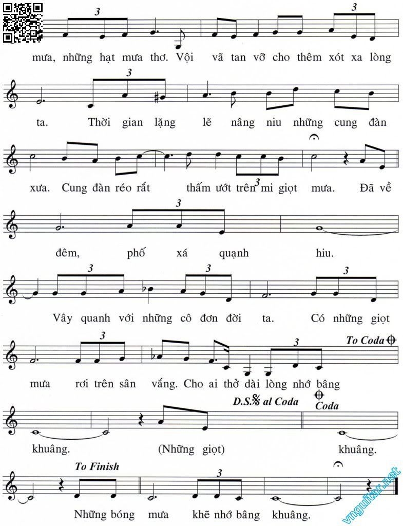 Page 2 of Sheet music PDF Bong bóng mưa - Trịnh Nam Sơn