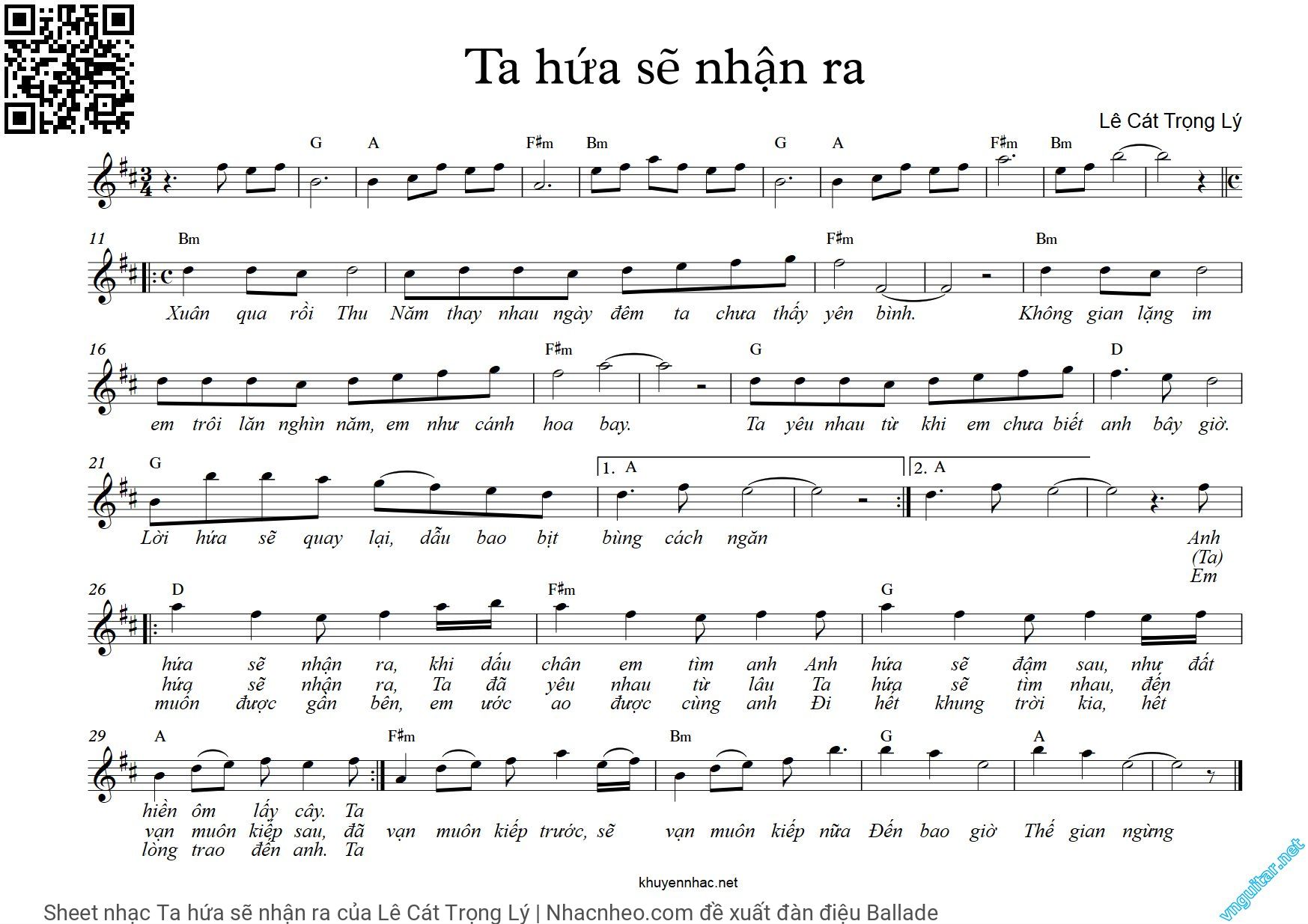 Sheet PDF of Ta hứa sẽ nhận ra