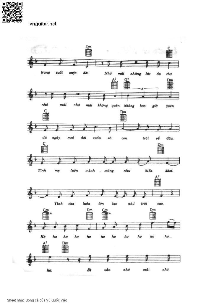 Page 2 of Sheet music PDF Bóng cả - Vũ Quốc Việt
