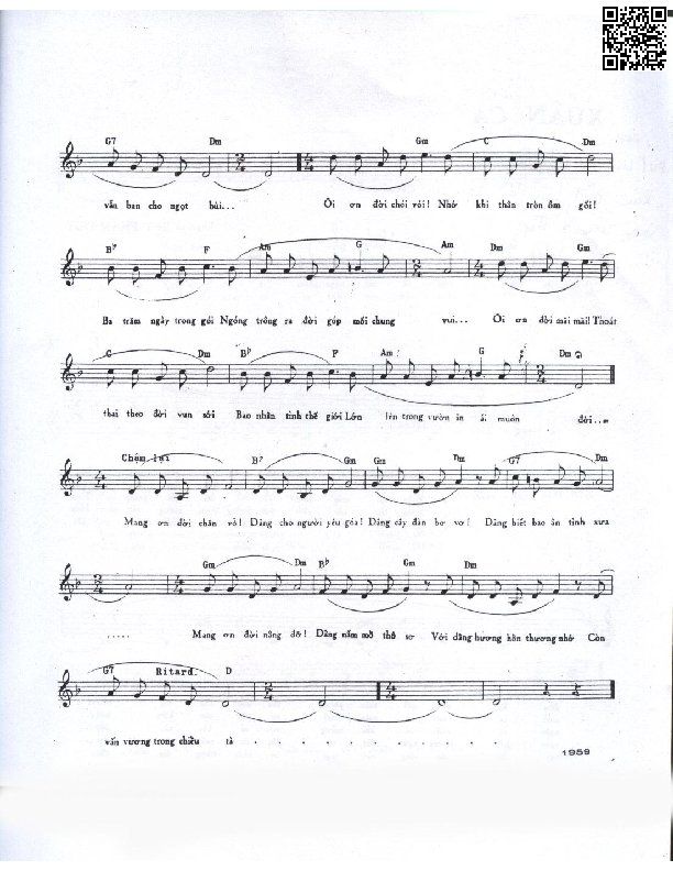 Page 2 of Sheet music PDF Tạ ơn đời - Phạm Duy