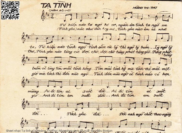 Page 2 of Sheet music PDF Tạ tình - Hoàng Thi Thơ