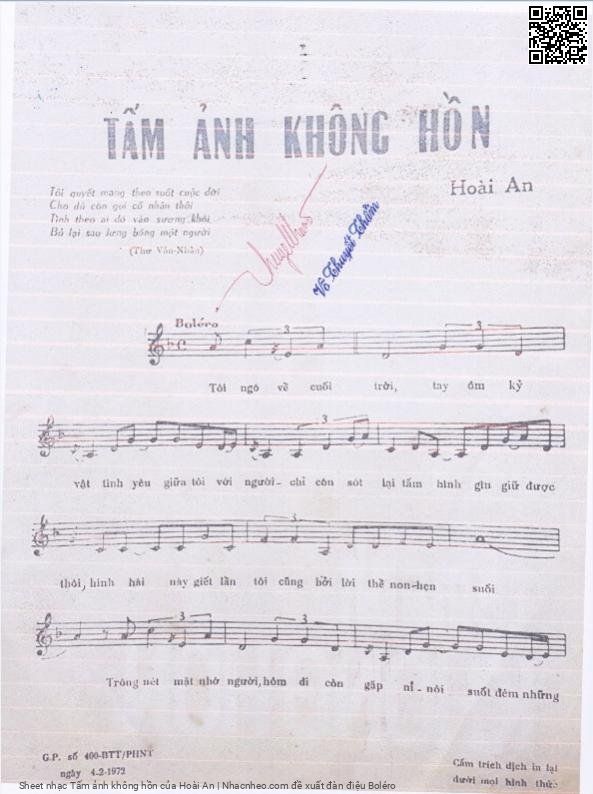 Page 2 of Sheet music PDF Tấm ảnh không hồn - Hoài An