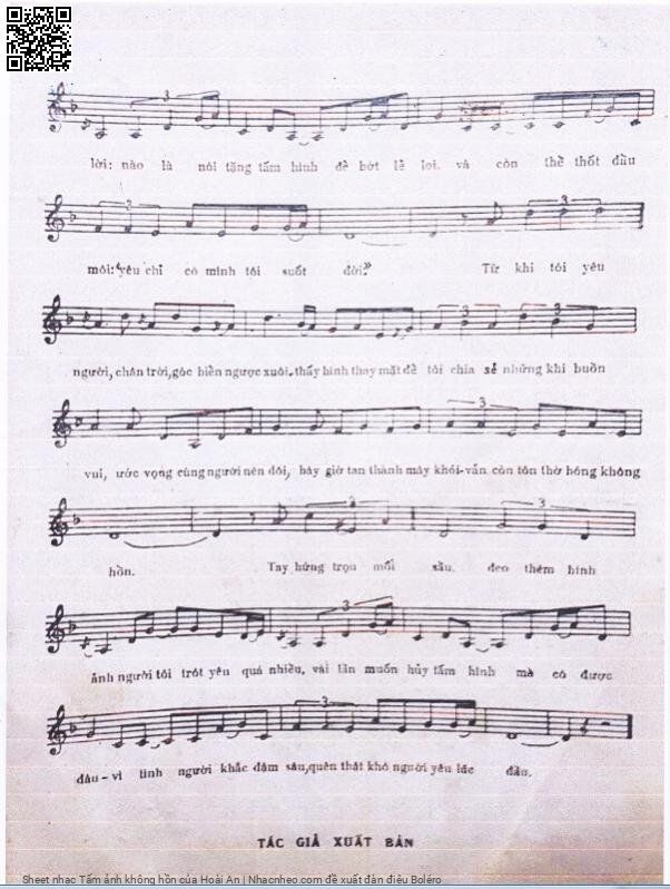 Page 3 of Sheet music PDF Tấm ảnh không hồn - Hoài An