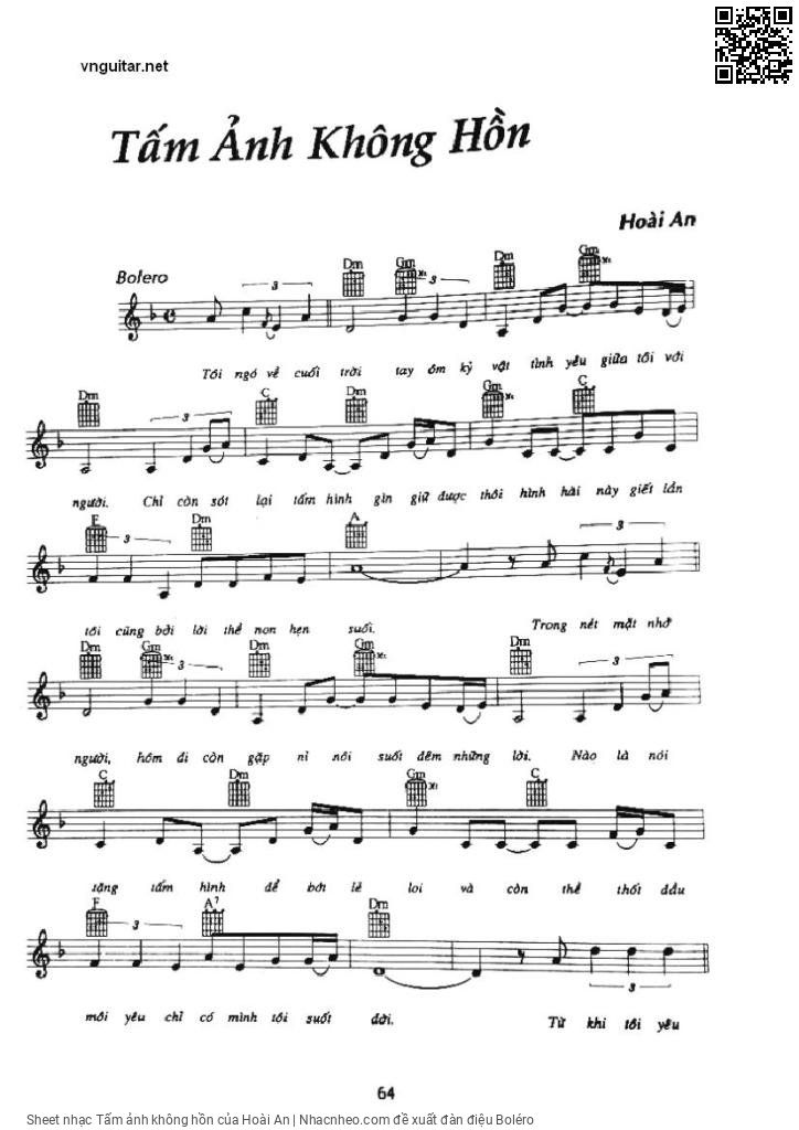Page 4 of Sheet music PDF Tấm ảnh không hồn - Hoài An