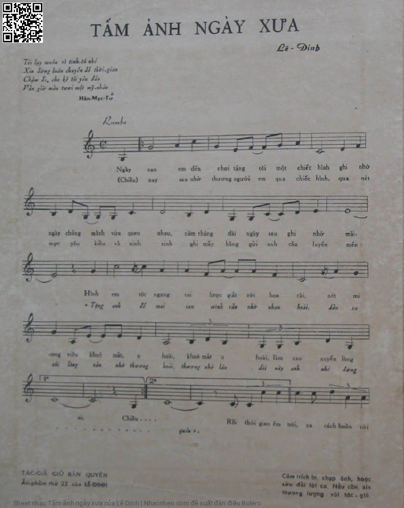 Page 2 of Sheet music PDF Tấm ảnh ngày xưa - Lê Dinh