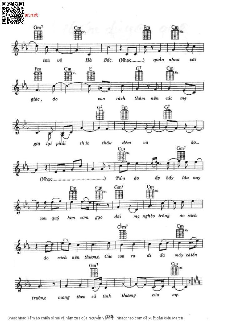 Page 2 of Sheet music PDF Tấm áo chiến sĩ mẹ vá năm xưa - Nguyễn Văn Tý