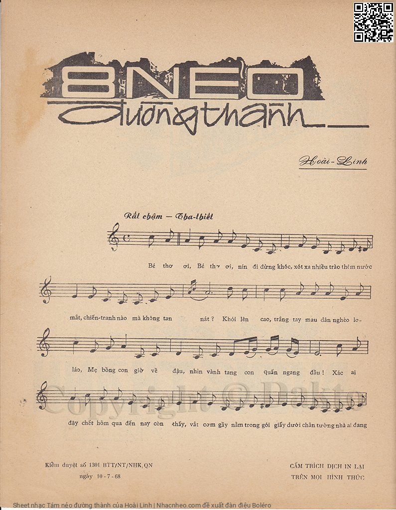 Page 2 of Sheet music PDF Tám nẻo đường thành - Hoài Linh