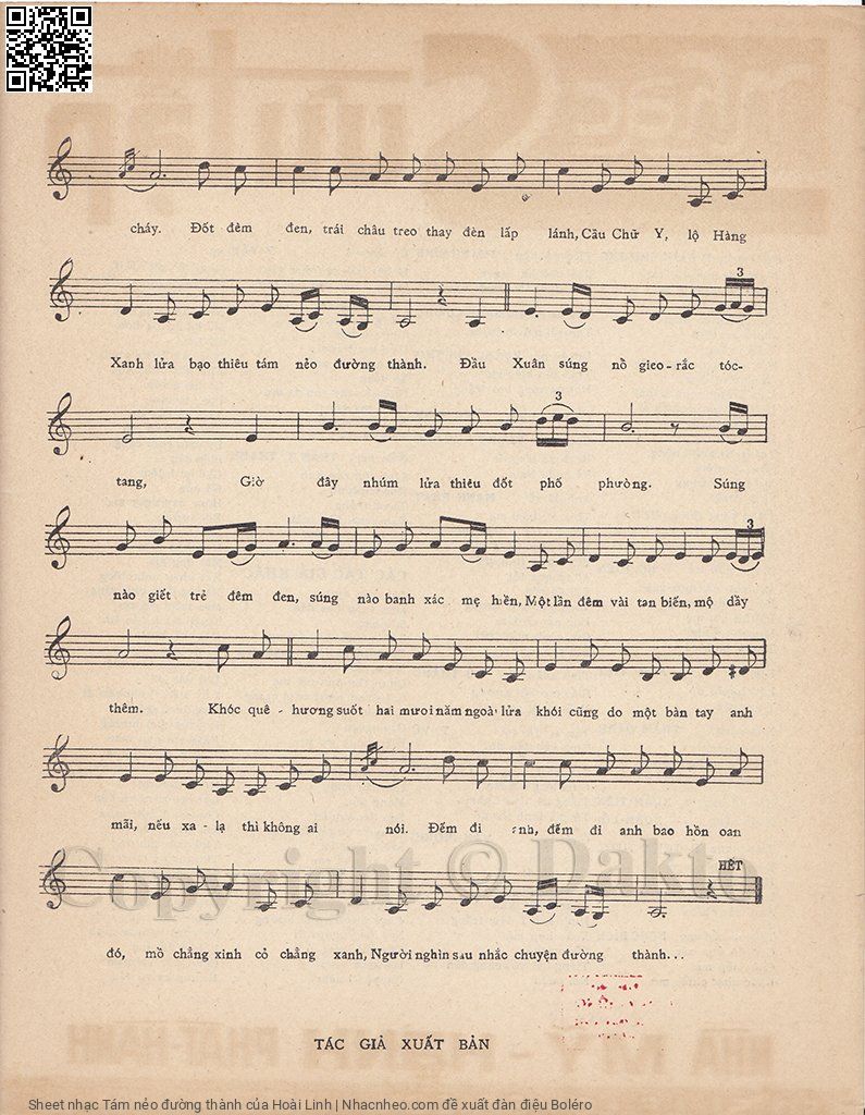 Page 3 of Sheet music PDF Tám nẻo đường thành - Hoài Linh
