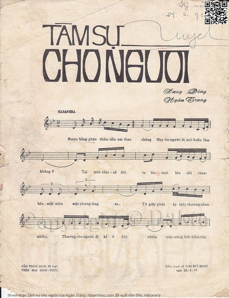 Page 2 of Sheet music PDF Tâm sự cho người - Ngân Trang