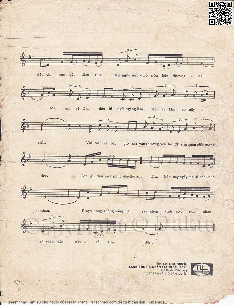 Page 3 of Sheet music PDF Tâm sự cho người - Ngân Trang
