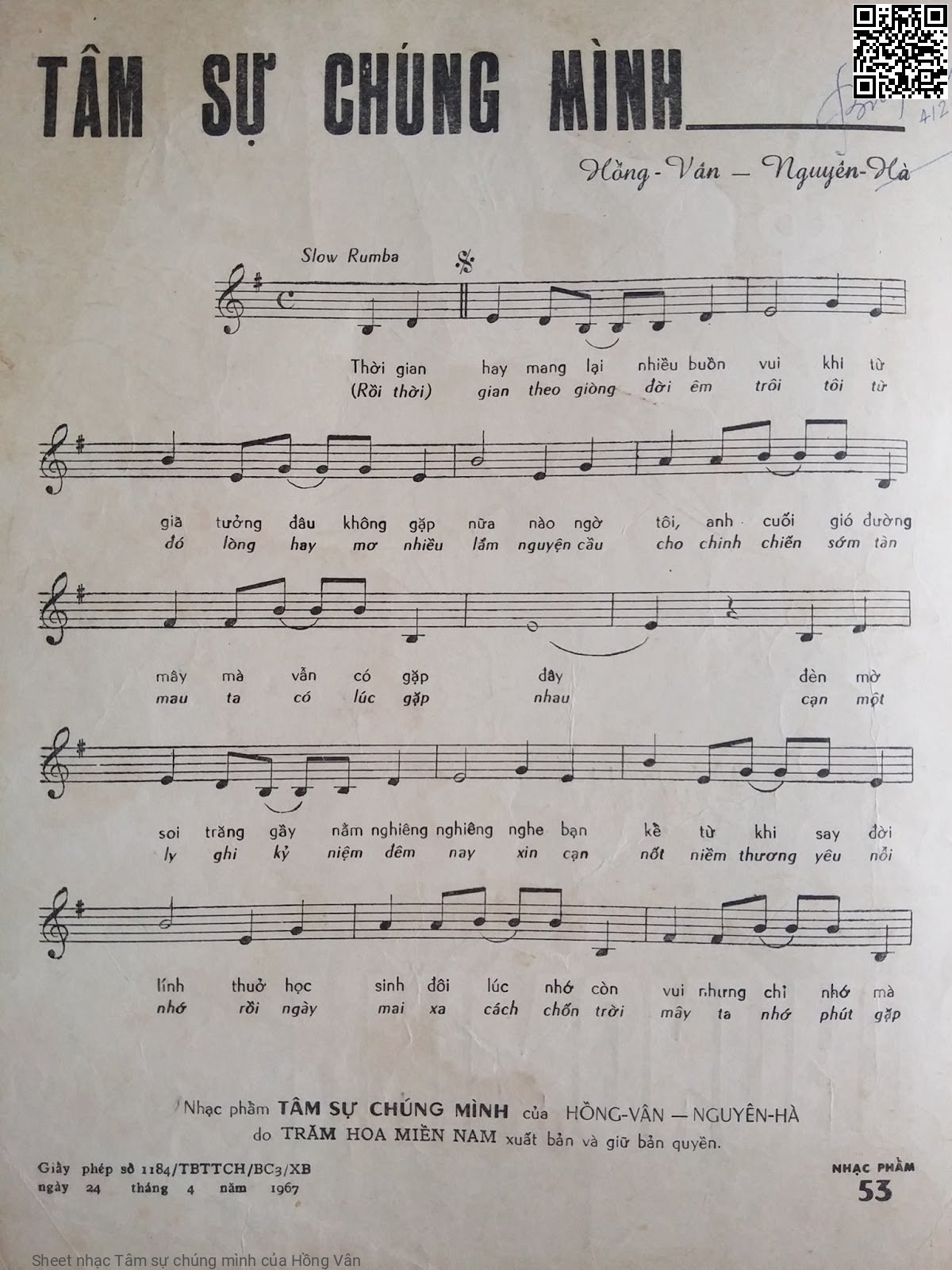 Page 2 of Sheet music PDF Tâm sự chúng mình - Hồng Vân