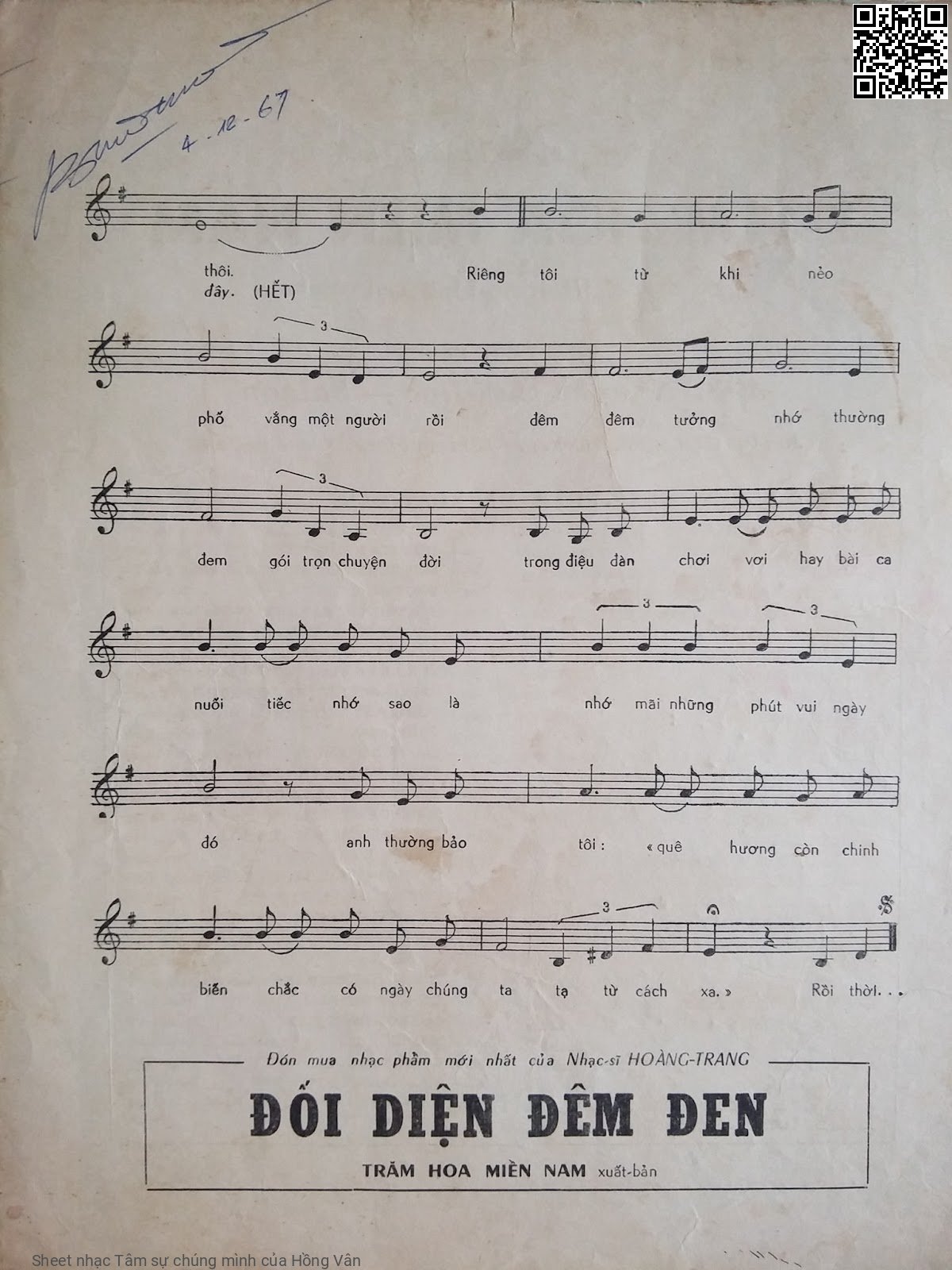 Page 3 of Sheet music PDF Tâm sự chúng mình - Hồng Vân