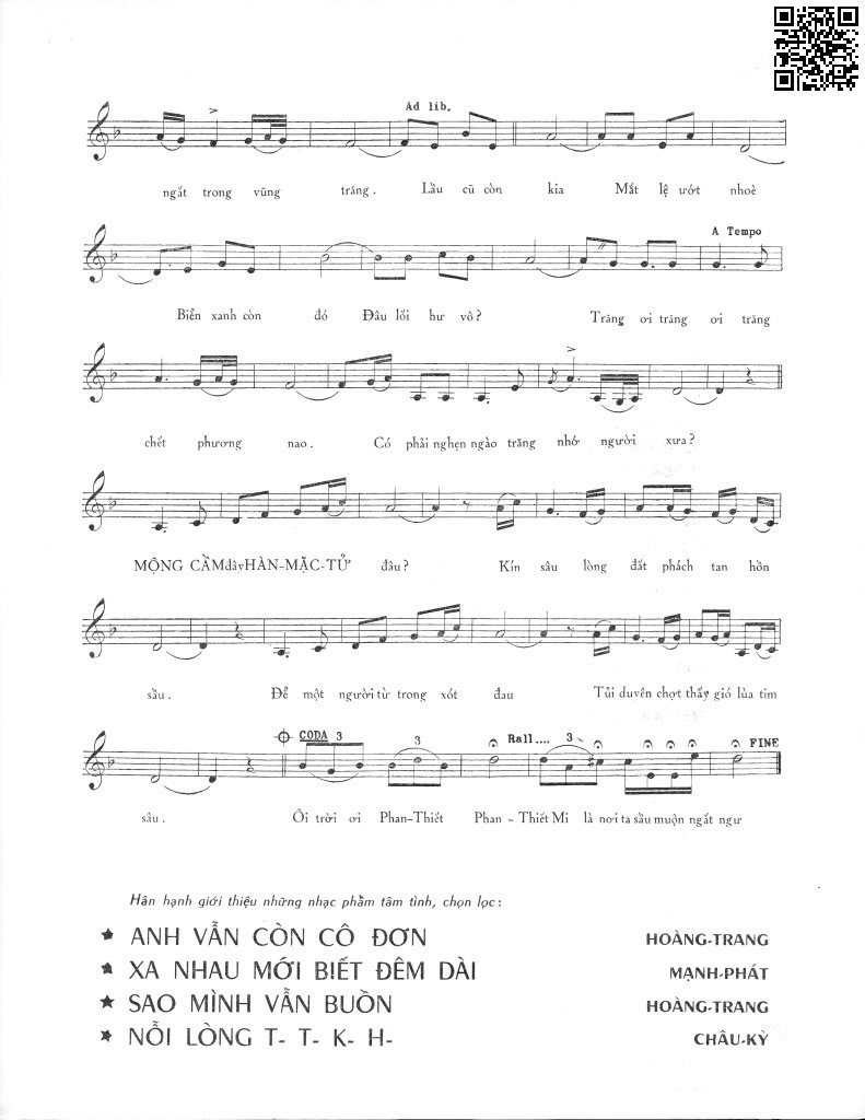 Page 3 of Sheet music PDF Tâm sự Mộng Cầm - Trần Thiện Thanh