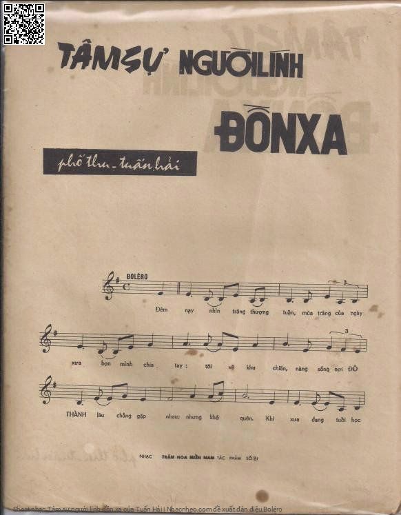 Page 2 of Sheet music PDF Tâm sự người lính đồn xa - Tuấn Hải