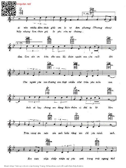 Page 2 of Sheet music PDF Tâm sự với em - Hoàng Trang