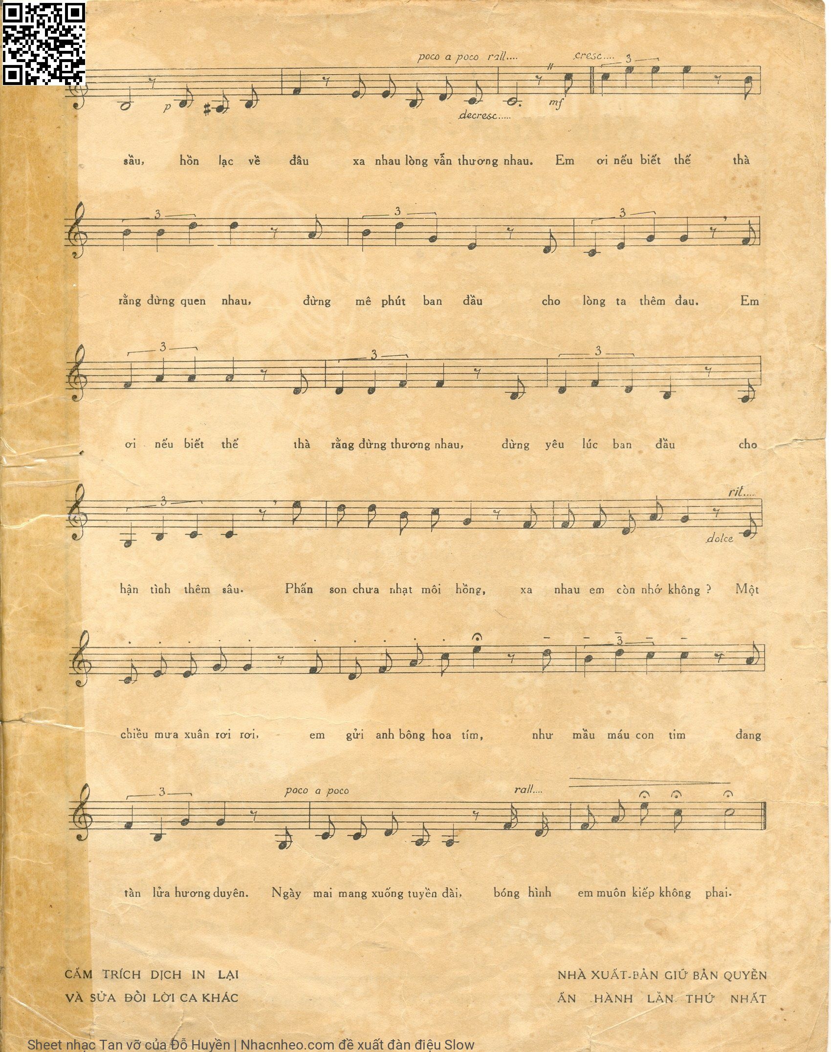 Page 3 of Sheet music PDF Tan vỡ - Đỗ Huyền