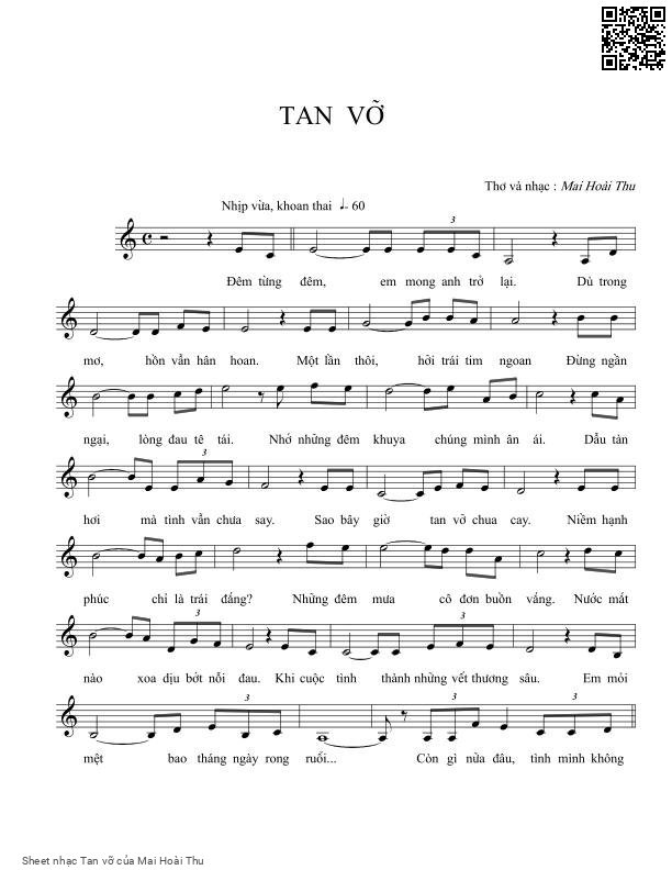 Sheet PDF of Tan vỡ - Mai Hoài Thu