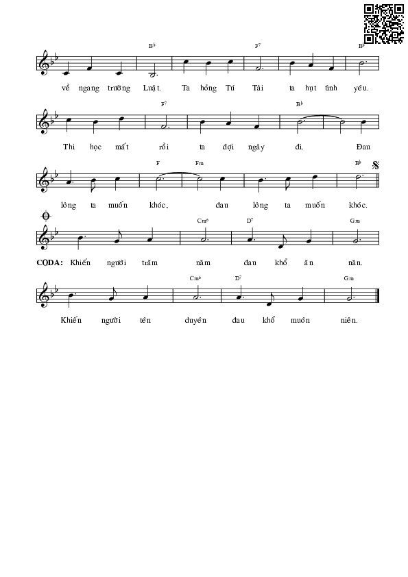 Page 6 of Sheet music PDF Thà như giọt mưa - Phạm Duy