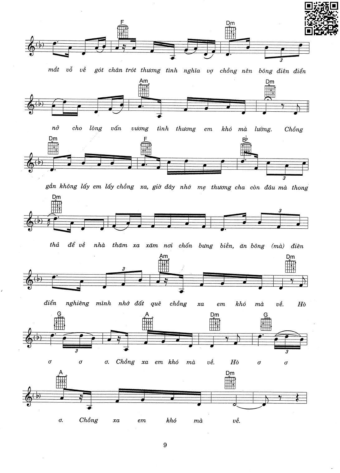 Page 2 of Sheet music PDF Bông điên điển - Hà Phương