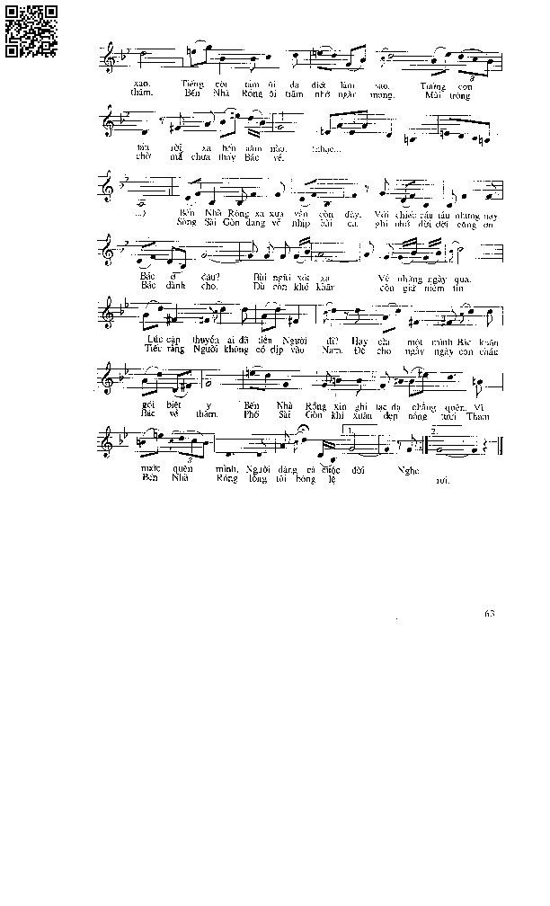Page 2 of Sheet music PDF Thăm Bến Nhà Rồng - Trần Hoàn