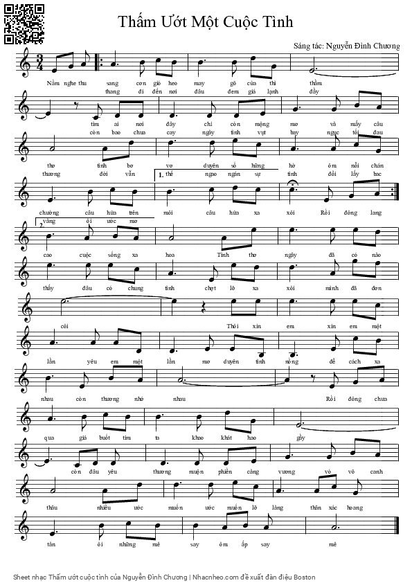 Sheet PDF of Thấm ướt cuộc tình