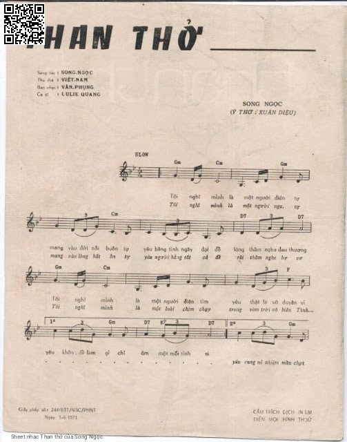 Page 2 of Sheet music PDF Than thở - Song Ngọc