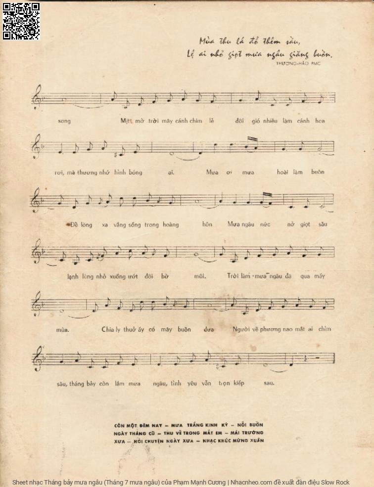 Page 3 of Sheet music PDF Tháng bảy mưa ngâu (Tháng 7 mưa ngâu) - Phạm Mạnh Cương