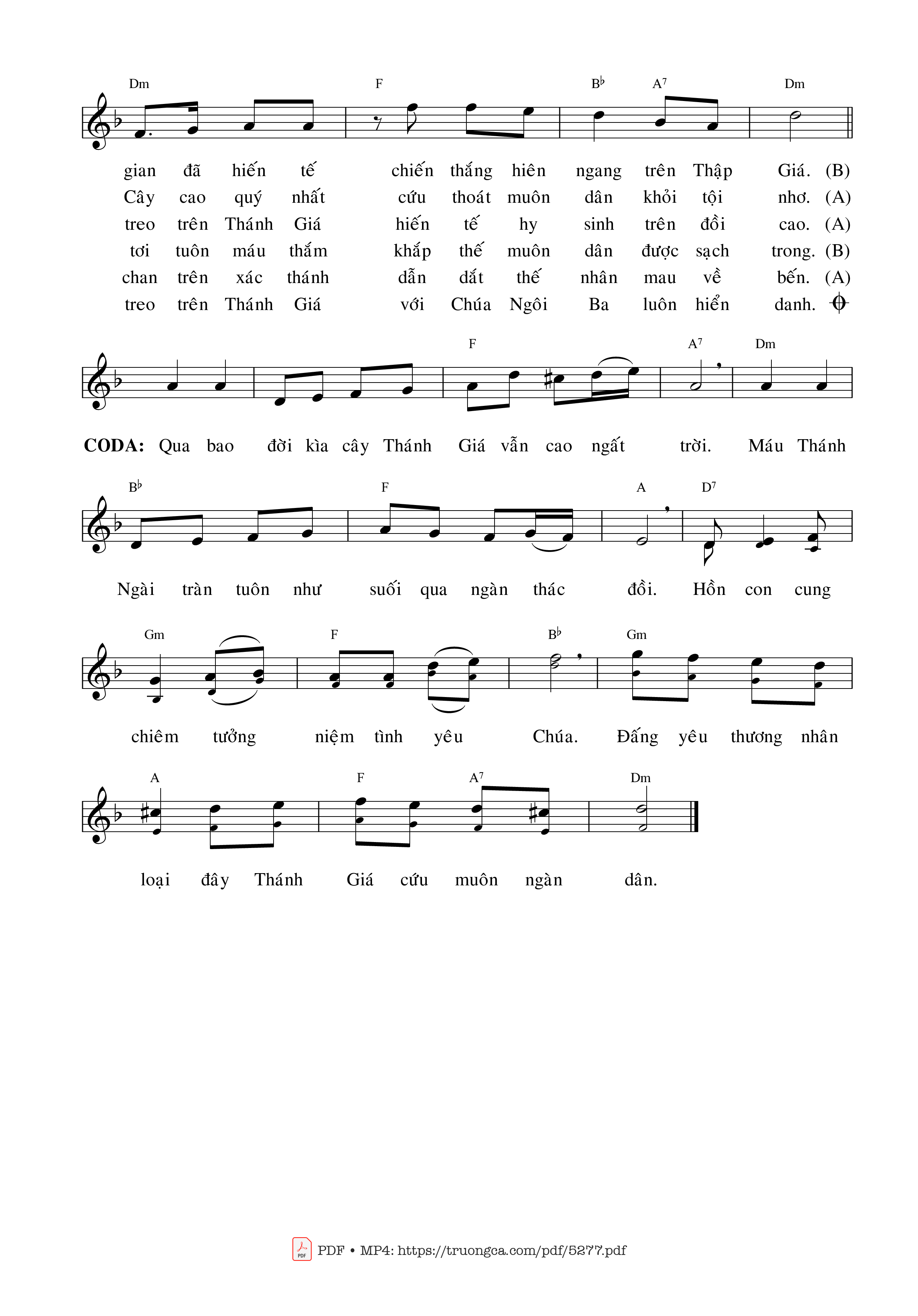 Page 2 of Sheet music PDF Thánh giá hiên ngang - Hải Triều