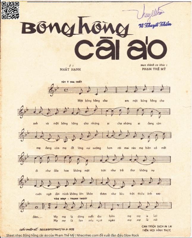 Page 2 of Sheet music PDF Bông hồng cài áo - Phạm Thế Mỹ