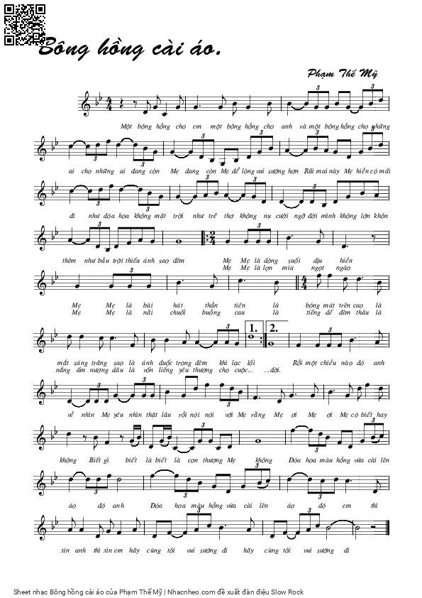 Page 5 of Sheet music PDF Bông hồng cài áo - Phạm Thế Mỹ