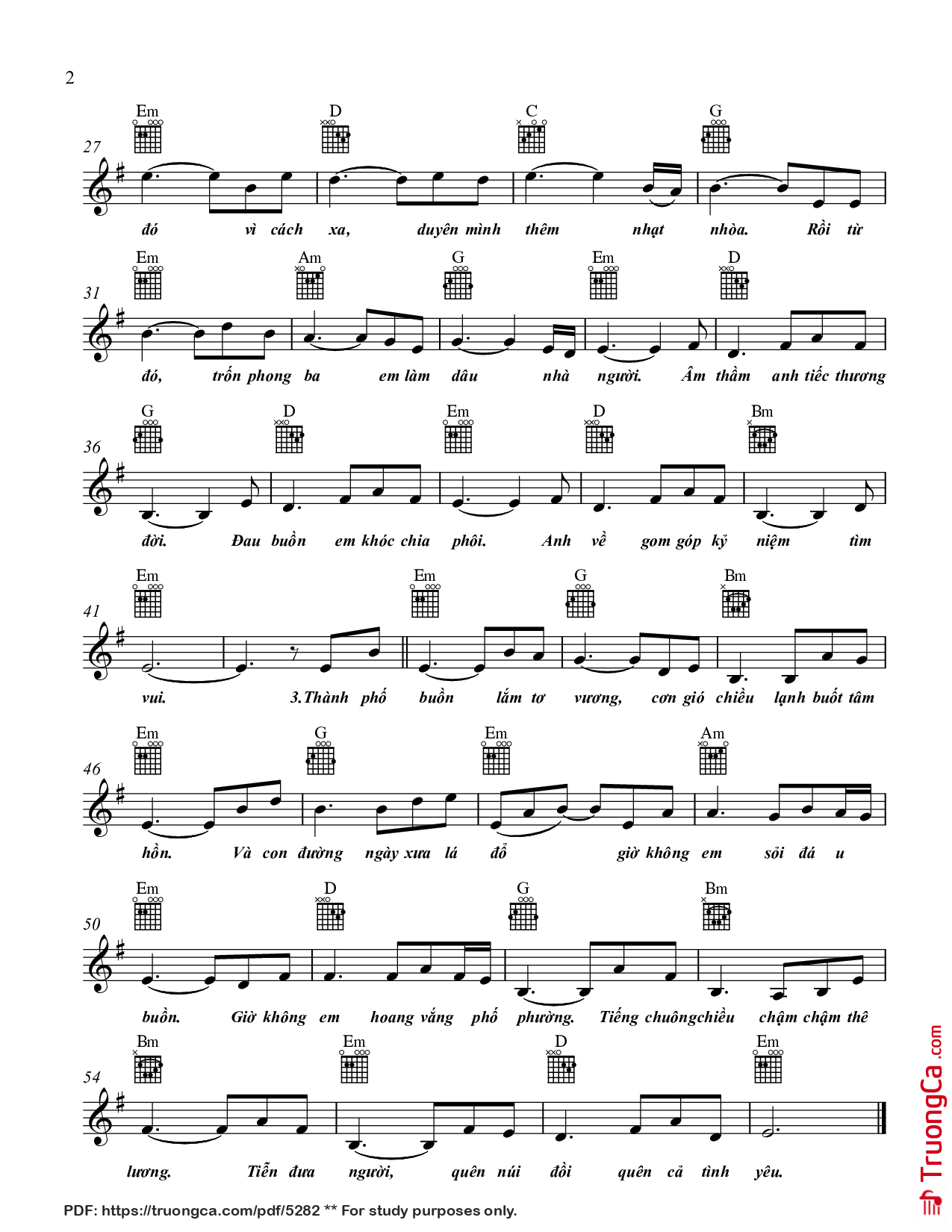 Thành phố nào nhớ không em, Trang 2