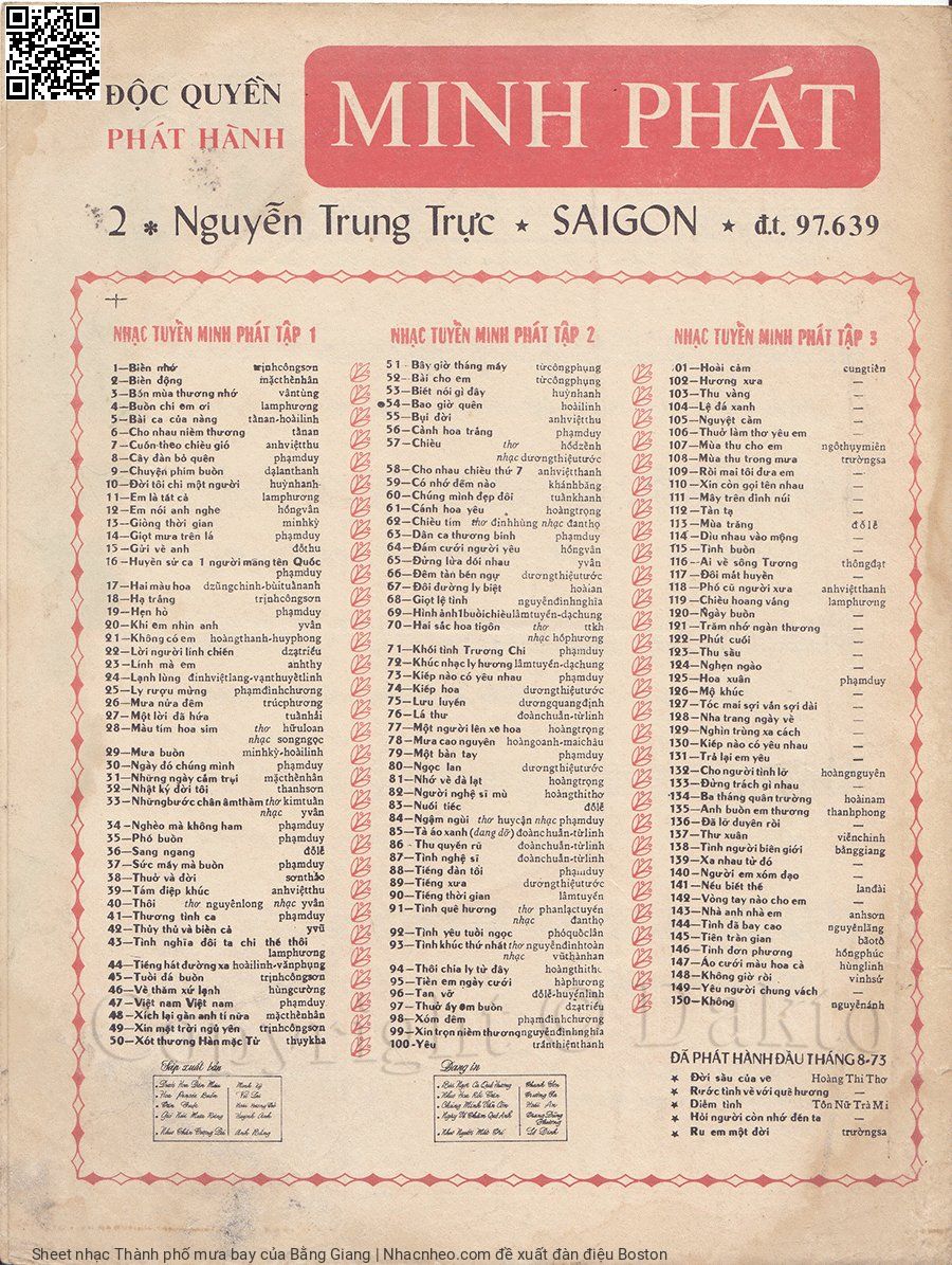 Page 4 of Sheet music PDF Thành phố mưa bay - Bằng Giang