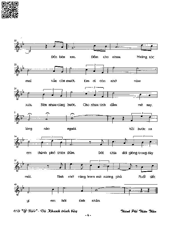 Page 2 of Sheet music PDF Thành phố thiên thần - Nguyễn Đình Phùng