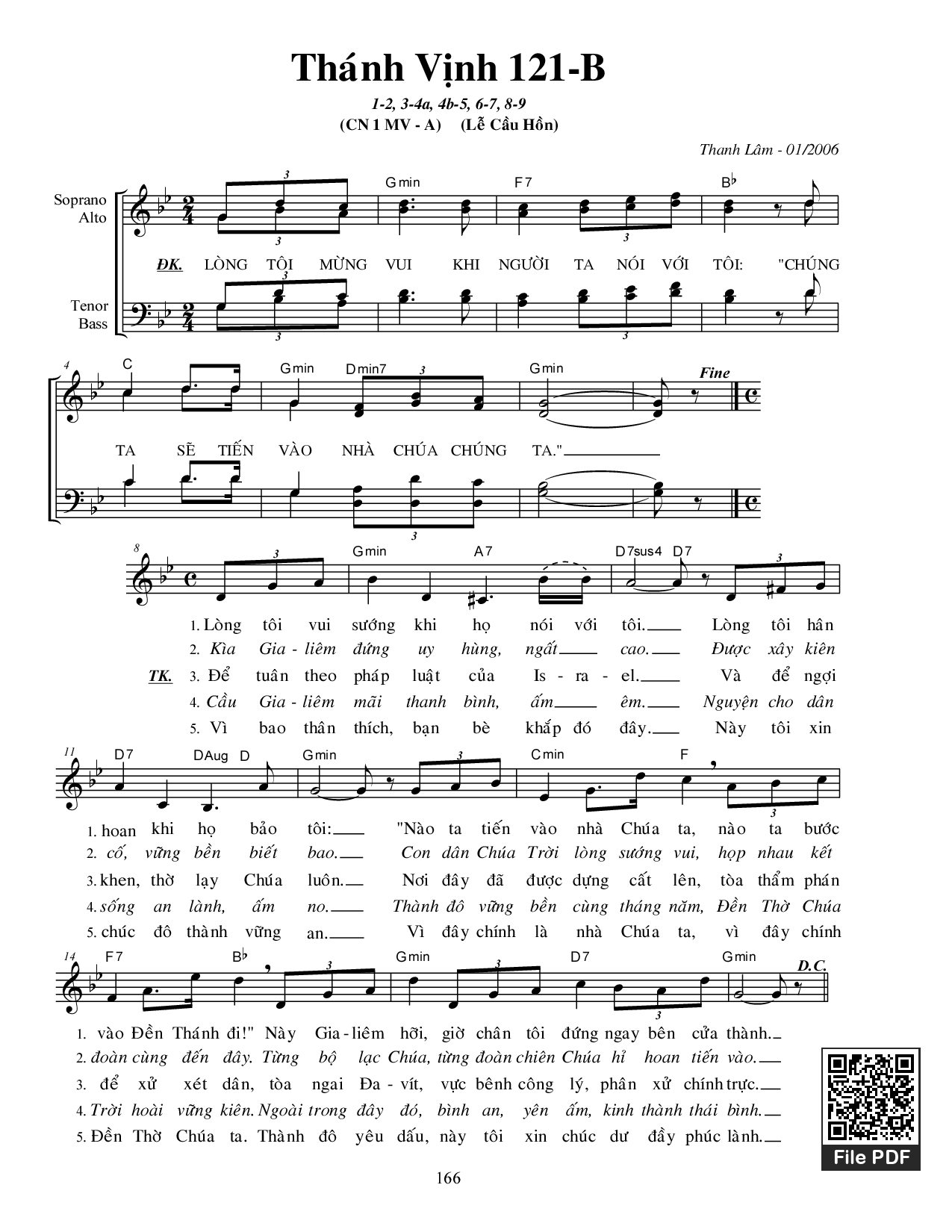 Thánh vịnh 121 - Thanh Lâm