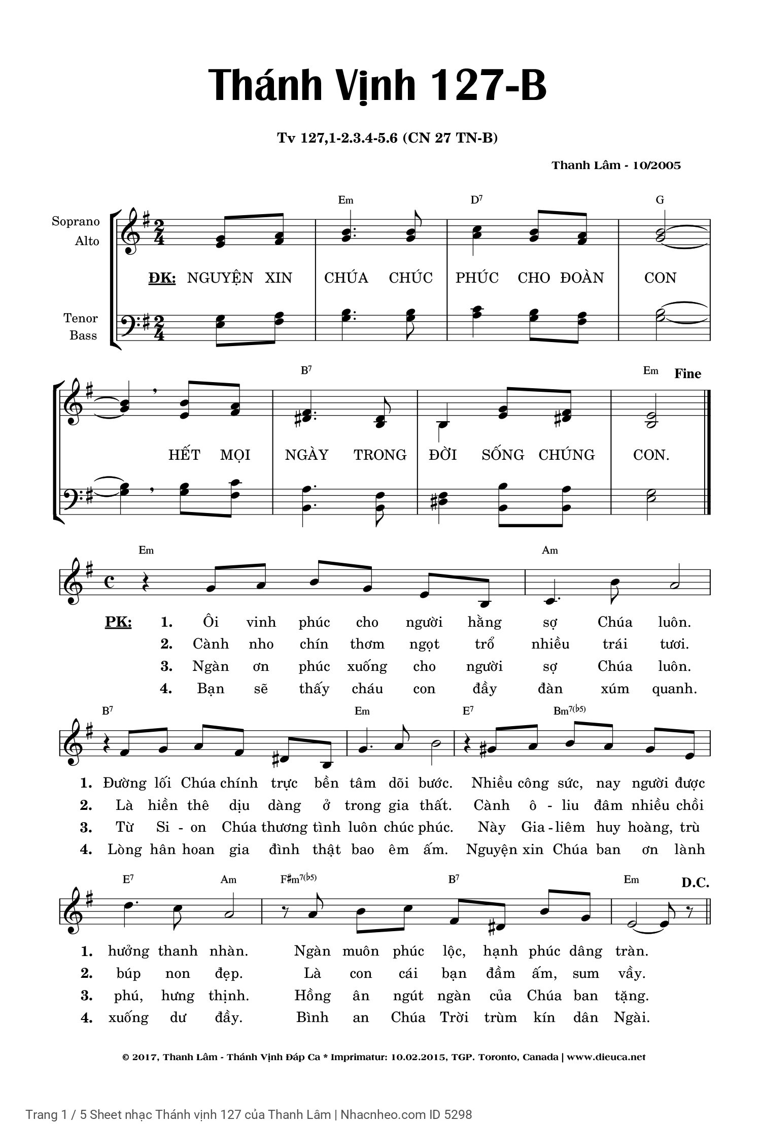 Thánh vịnh 127 - Thanh Lâm