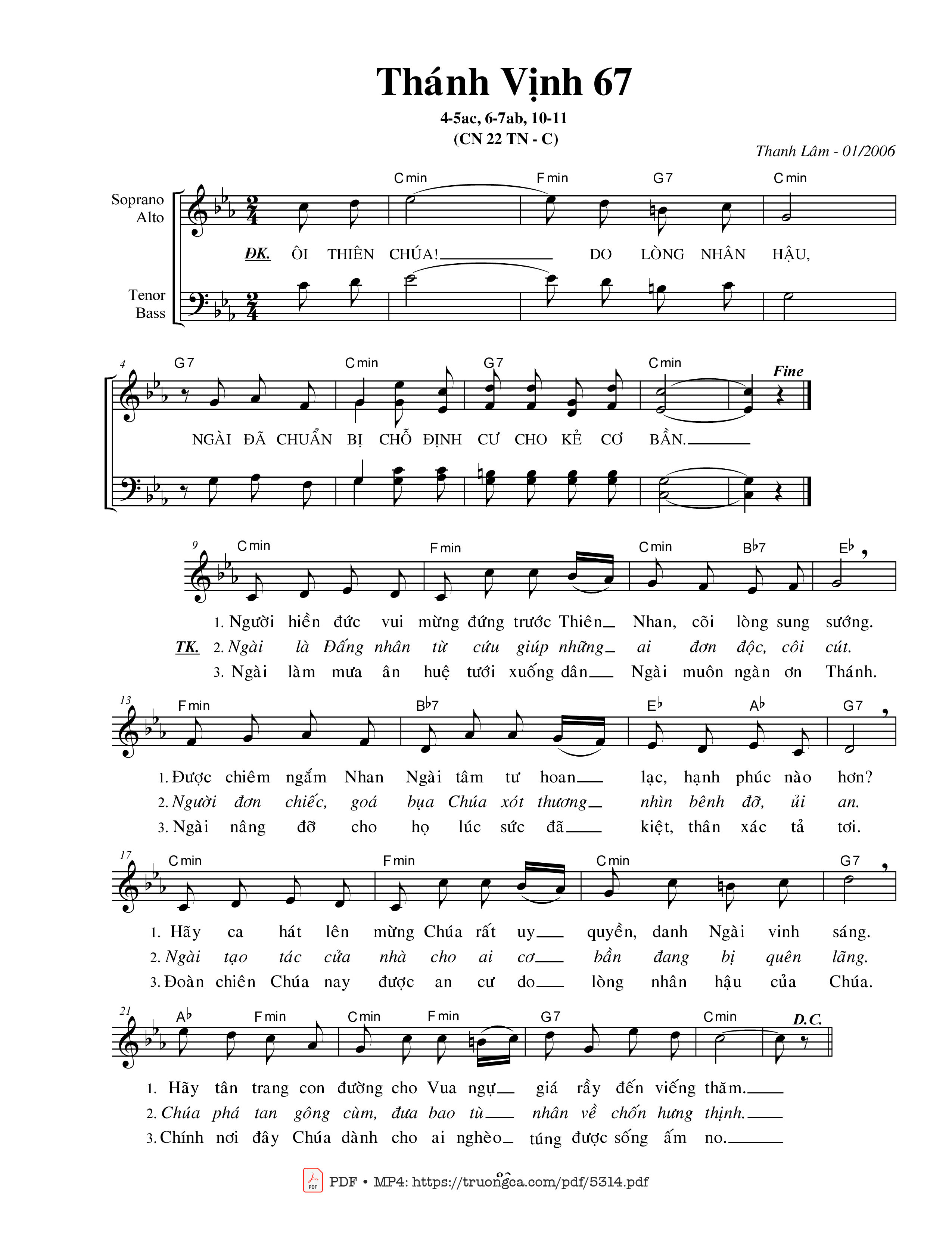 Thánh vịnh 67 - Thanh Lâm