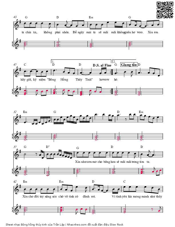 Page 3 of Sheet music PDF Bông hồng thủy tinh - Trần Lập