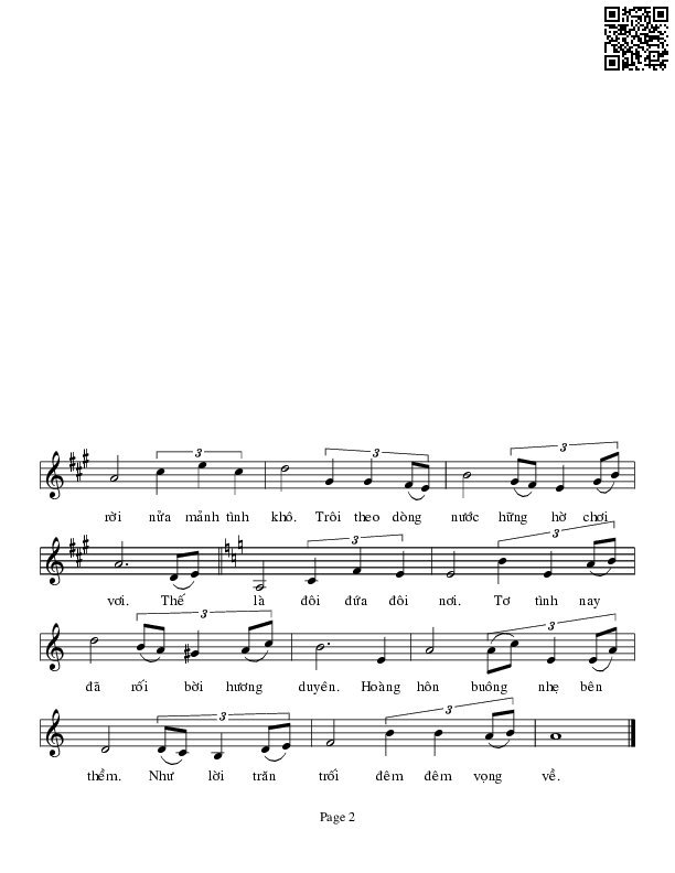 Page 2 of Sheet music PDF Thế là hết 2 - Minh Tuấn