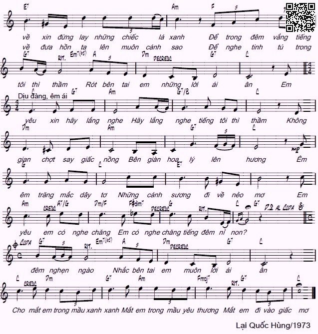 Page 2 of Sheet music PDF Thì thầm - Lại Quốc Hùng